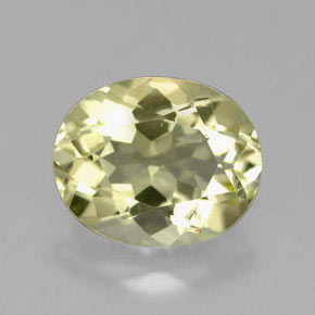 Quarzo Giallo limone naturale da 3.61 ct, Taglio ovale, VVS