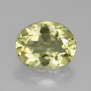Quarzo naturale giallo da 3,78 ct, taglio ovale, VVS