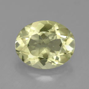 Quarzo naturale giallo da 3,43 ct, taglio ovale, VVS