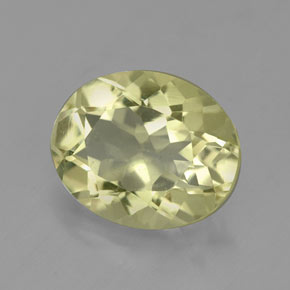 Quarzo naturale giallo da 3,43 ct, taglio ovale, VVS