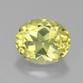 Quarzo naturale giallo da 3,75 ct, taglio ovale, VVS