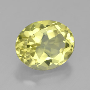 Quarzo naturale giallo da 3,75 ct, taglio ovale, VVS
