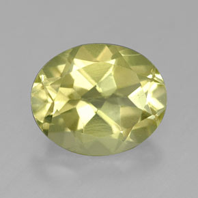 Quarzo naturale giallo da 3,73 ct, taglio ovale, VVS