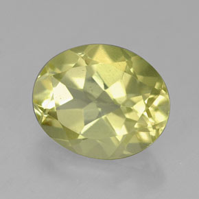 Quarzo naturale giallo da 3,73 ct, taglio ovale, VVS