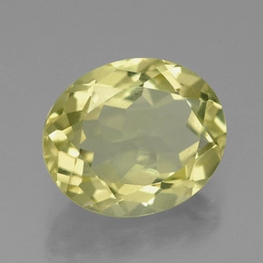 Quarzo naturale giallo da 3,53 ct, taglio ovale, VVS