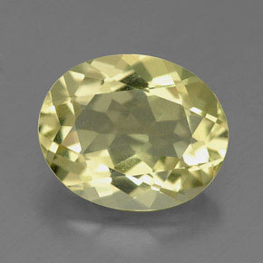 Quarzo naturale giallo da 3,19 ct, taglio ovale, VVS