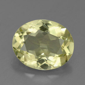 Quarzo naturale giallo da 3,07 ct, taglio ovale, VVS