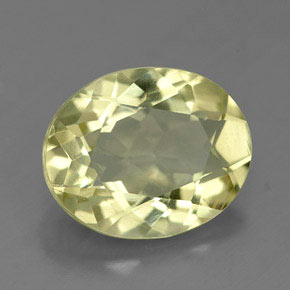 Quarzo naturale giallo da 3,07 ct, taglio ovale, VVS