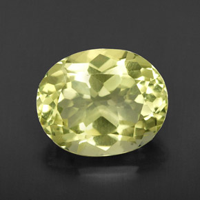 Quarzo naturale giallo da 3,35 ct, taglio ovale, VVS-VS