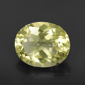 Quarzo naturale giallo da 3,35 ct, taglio ovale, VVS-VS