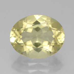 Quarzo naturale giallo da 2,92 ct, taglio ovale, VVS