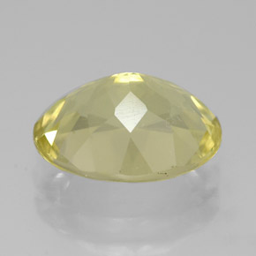 Quarzo naturale giallo da 2,92 ct, taglio ovale, VVS