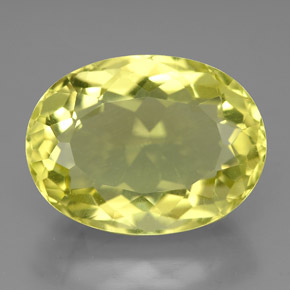 Quarzo naturale giallo da 10,14 ct, taglio ovale, VVS