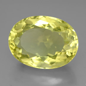 Quarzo naturale giallo da 10,14 ct, taglio ovale, VVS