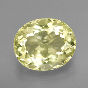 Quarzo naturale giallo da 4,87 ct, taglio ovale, VVS