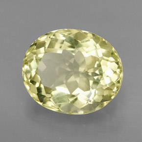 Quarzo naturale giallo da 4,87 ct, taglio ovale, VVS