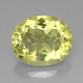 Quarzo naturale giallo da 4,65 ct, taglio ovale, VVS