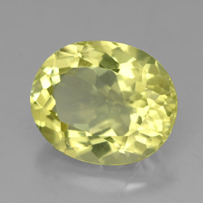 Quarzo naturale giallo da 4,65 ct, taglio ovale, VVS