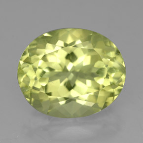 Quarzo naturale giallo da 5,07 ct, taglio ovale, VVS