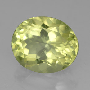 Quarzo naturale giallo da 5,07 ct, taglio ovale, VVS