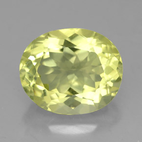 Quarzo naturale giallo da 4,59 ct, taglio ovale, VVS