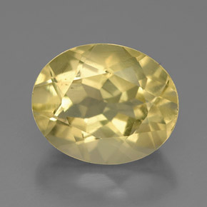 Quarzo naturale giallo da 3,66 ct, taglio ovale, VVS-VS
