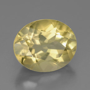 Quarzo naturale giallo da 3,66 ct, taglio ovale, VVS-VS