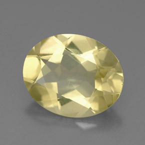 Quarzo naturale giallo da 2,83 ct, taglio ovale, VVS-VS