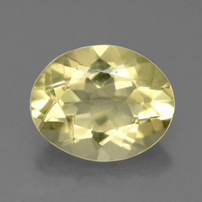 Quarzo naturale giallo da 3,26 ct, taglio ovale, VS