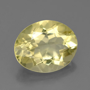 Quarzo naturale giallo da 3,26 ct, taglio ovale, VS