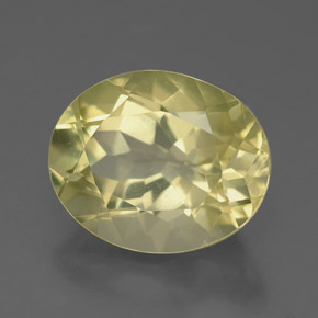 Quarzo naturale giallo da 3,42 ct, taglio ovale, VVS