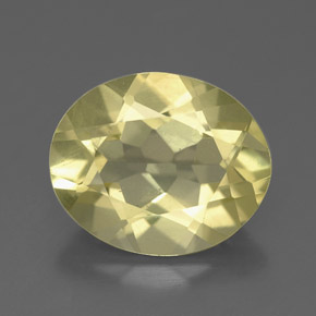 Quarzo naturale giallo da 2,94 ct, taglio ovale, VS