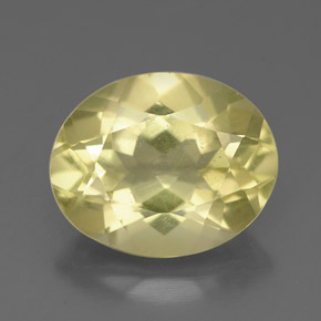 Quarzo naturale giallo da 3,13 ct, taglio ovale, VS