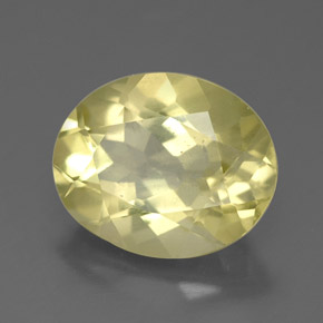 Quarzo naturale giallo da 3,13 ct, taglio ovale, VS