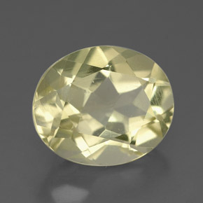 Quarzo naturale giallo da 3,26 ct, taglio ovale, VVS-VS