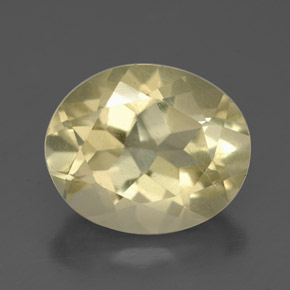 Quarzo naturale giallo da 3,43 ct, taglio ovale, VS