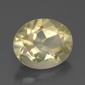 Quarzo naturale giallo da 3,43 ct, taglio ovale, VS