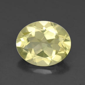 Quarzo naturale giallo da 3,07 ct, taglio ovale, VVS