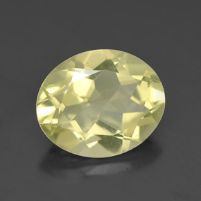 Quarzo naturale giallo da 3,07 ct, taglio ovale, VVS