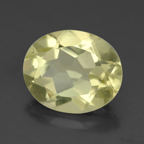 Quarzo naturale giallo da 3,26 ct, taglio ovale, VVS-VS