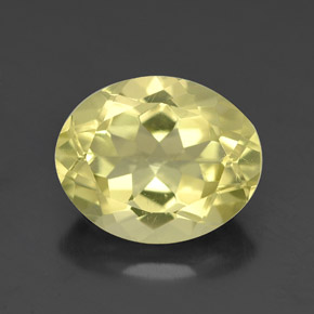 Quarzo naturale giallo da 3,20 ct, taglio ovale, VVS-VS