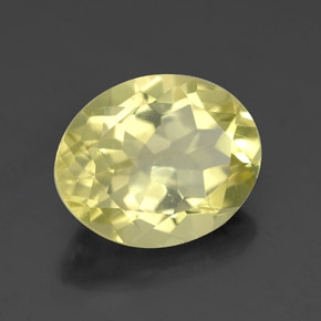 Quarzo naturale giallo da 3,20 ct, taglio ovale, VVS-VS