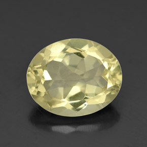 Quarzo naturale giallo da 3,16 ct, taglio ovale, VVS-VS