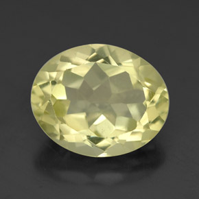 Quarzo naturale giallo da 3,31 ct, taglio ovale, VVS-VS