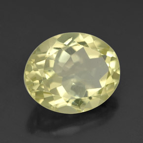 Quarzo naturale giallo da 3,31 ct, taglio ovale, VVS-VS