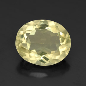 Quarzo naturale giallo da 3,45 ct, taglio ovale, VVS-VS