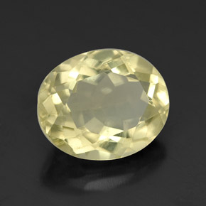 Quarzo naturale giallo da 3,45 ct, taglio ovale, VVS-VS