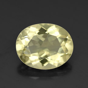 Quarzo naturale giallo da 3,38 ct, taglio ovale, VVS-VS