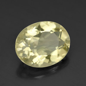 Quarzo naturale giallo da 3,38 ct, taglio ovale, VVS-VS