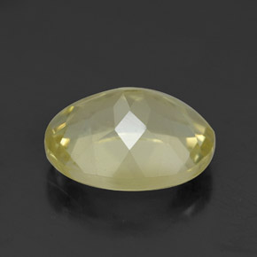 Quarzo naturale giallo da 3,38 ct, taglio ovale, VVS-VS